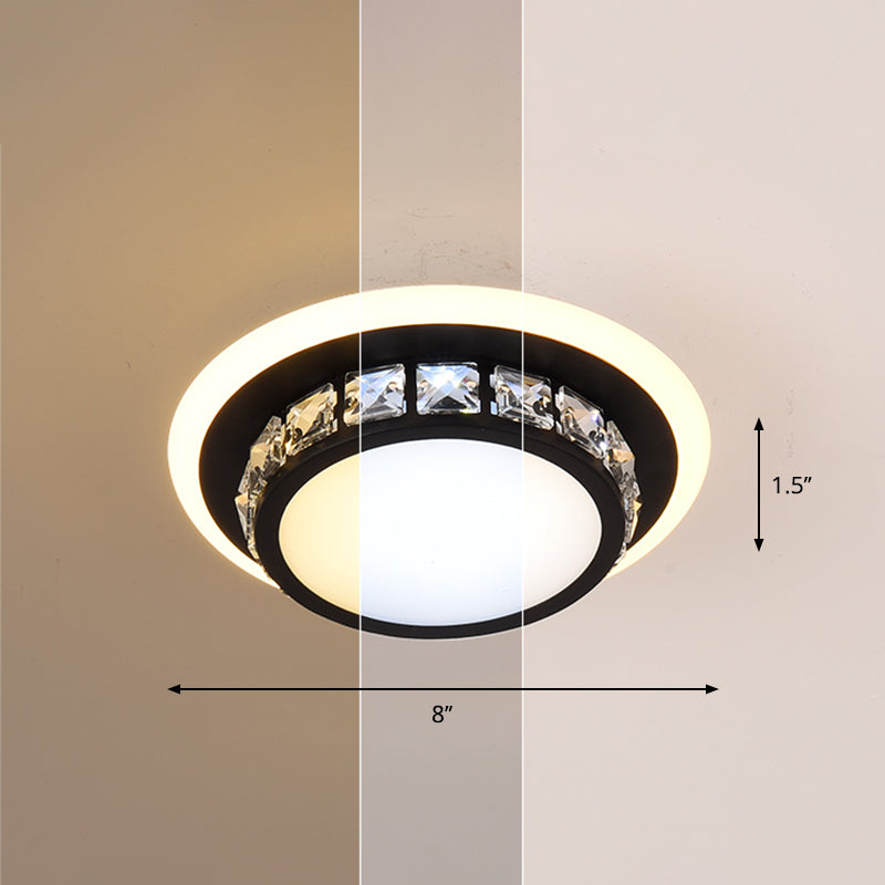 Mini LED Crystal Flush Mount Light for Elegant Corridors - Simplicity in Ceiling Lighting