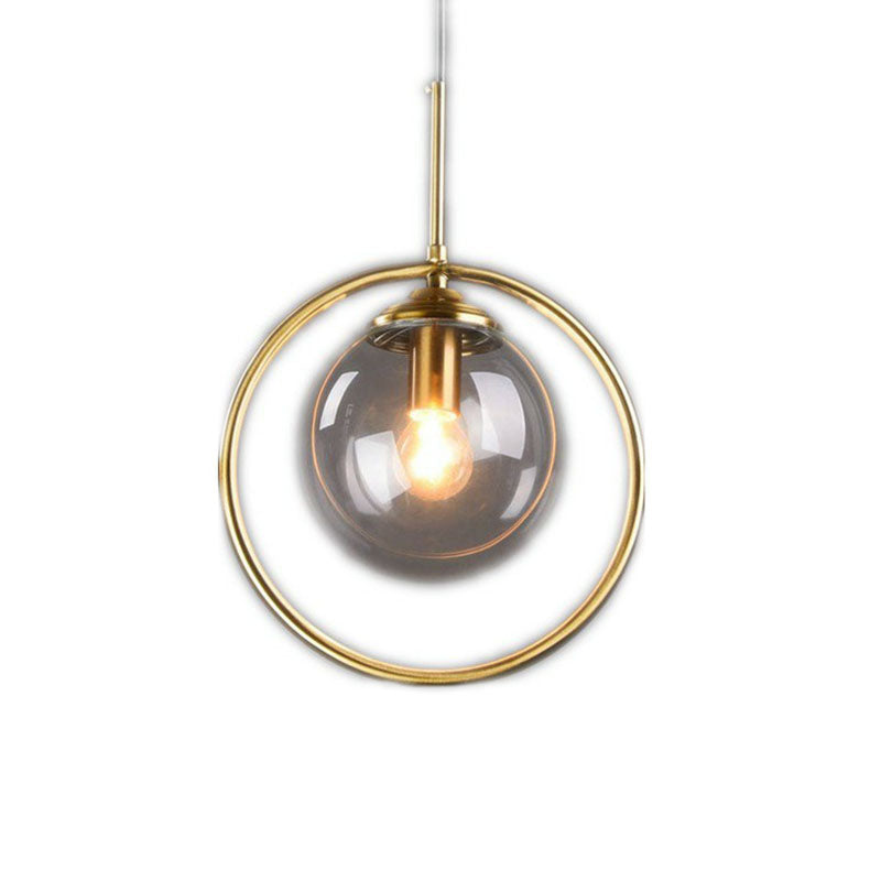 Postmodern Glass Pendant Light with Down Lighting - 1-Light Kitchen Hanging Fixture