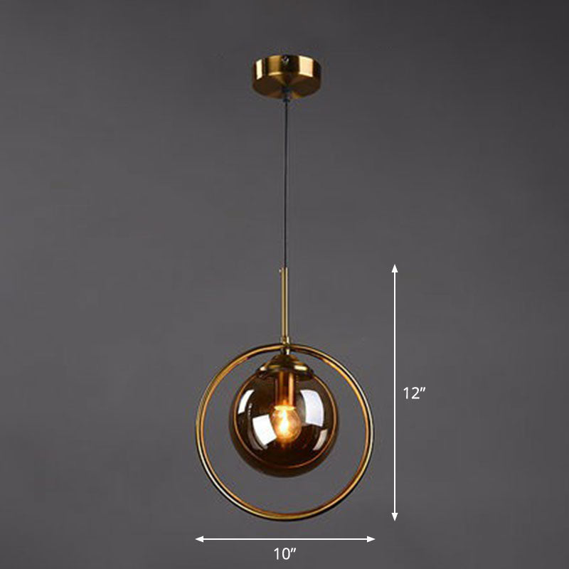 Postmodern Glass Pendant Light with Down Lighting - 1-Light Kitchen Hanging Fixture