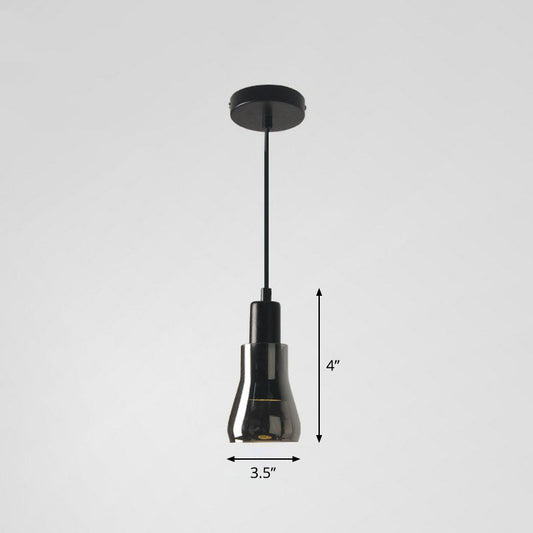 Contemporary Black Smoke Grey Glass Pot Lid Pendant Light for Dining Room Ceiling Lighting