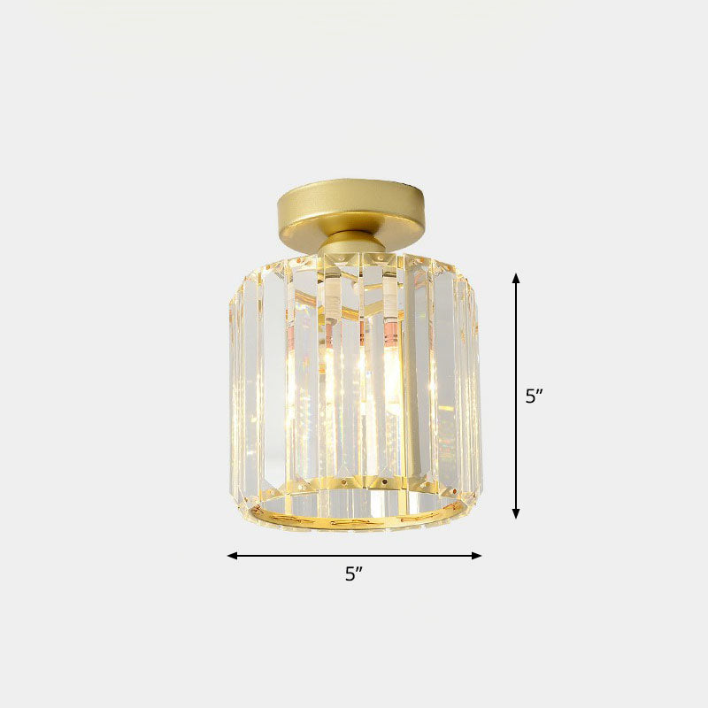 Prismatic Crystal Geometric Flush Mount Ceiling Light - Postmodern Style