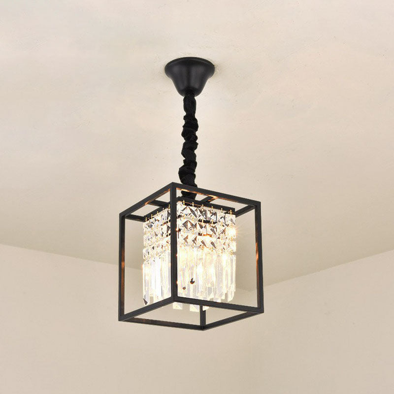 Contemporary Crystal Strands Ceiling Light Fixture - Terrace Semi Flush Mount Chandelier
