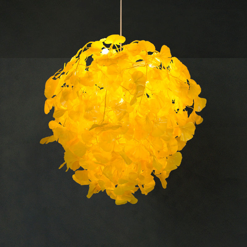 Suspension vintage à 1 lampe avec finition métallique - Idéal pour les restaurants avec plante artificielle