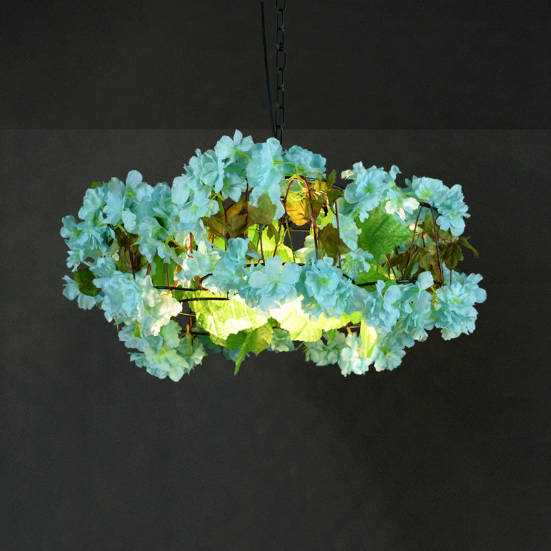 Suspension vintage à 1 lampe avec finition métallique - Idéal pour les restaurants avec plante artificielle