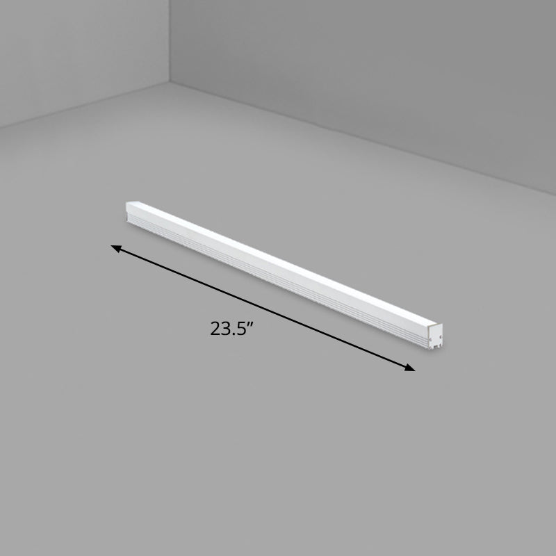 Modern Silver Finish LED Ceiling Light Fixture for Office - Aluminum Rod Shape Flushmount Light