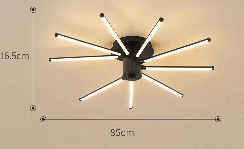 Contemporary Simple Creative Living Room Led Revolving Fireworks Ceiling