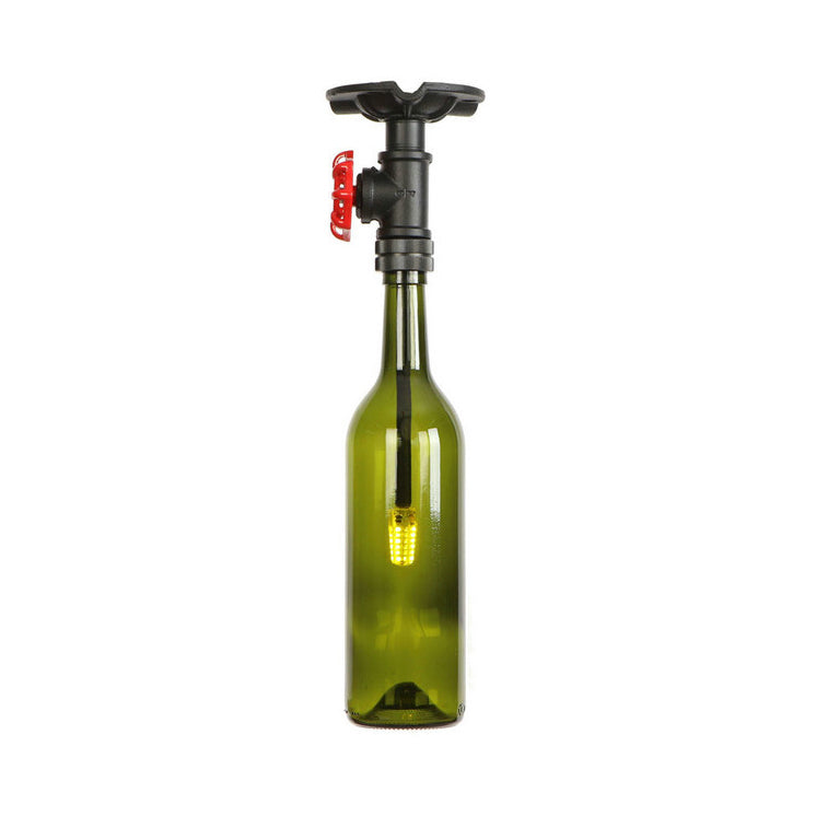 Plafonnier rustique à une lumière avec abat-jour en verre - Design bouteille