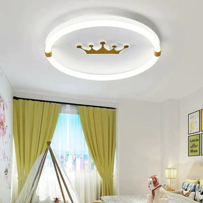 Nordic Warm Crown Master Bedroom LED Ceiling Lamp