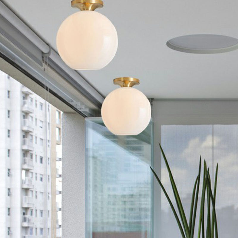 Geometric Glass Flushmount Light - Sleek and Simple Ceiling Fixture for Balcony and More