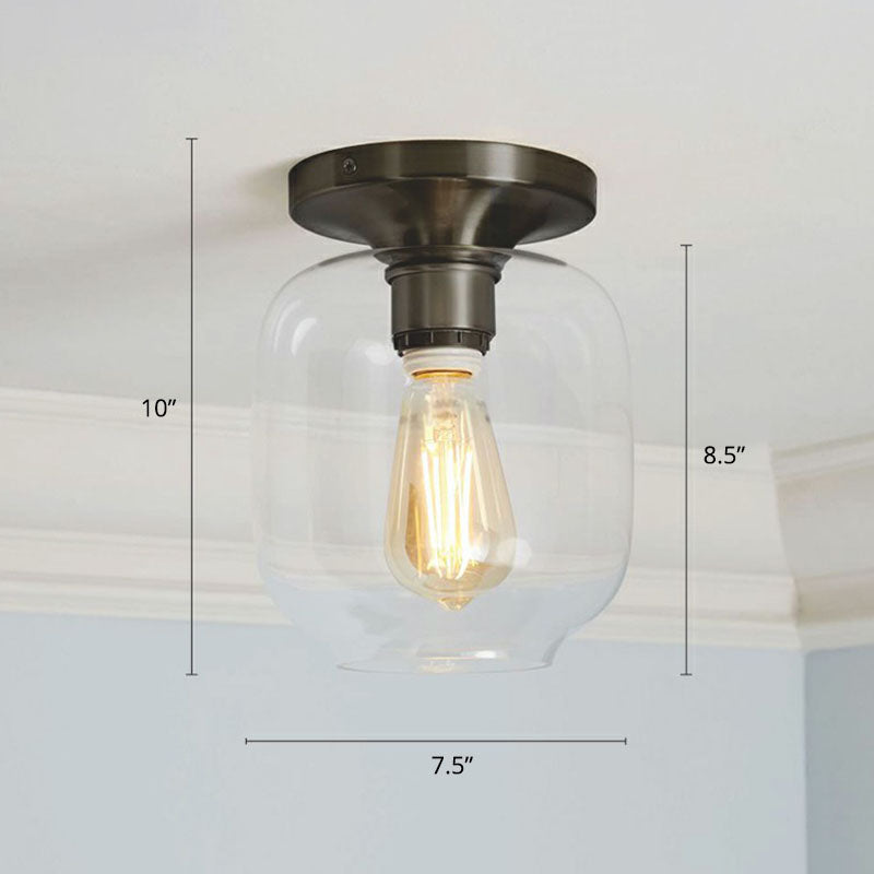 Geometric Glass Flushmount Light - Sleek and Simple Ceiling Fixture for Balcony and More
