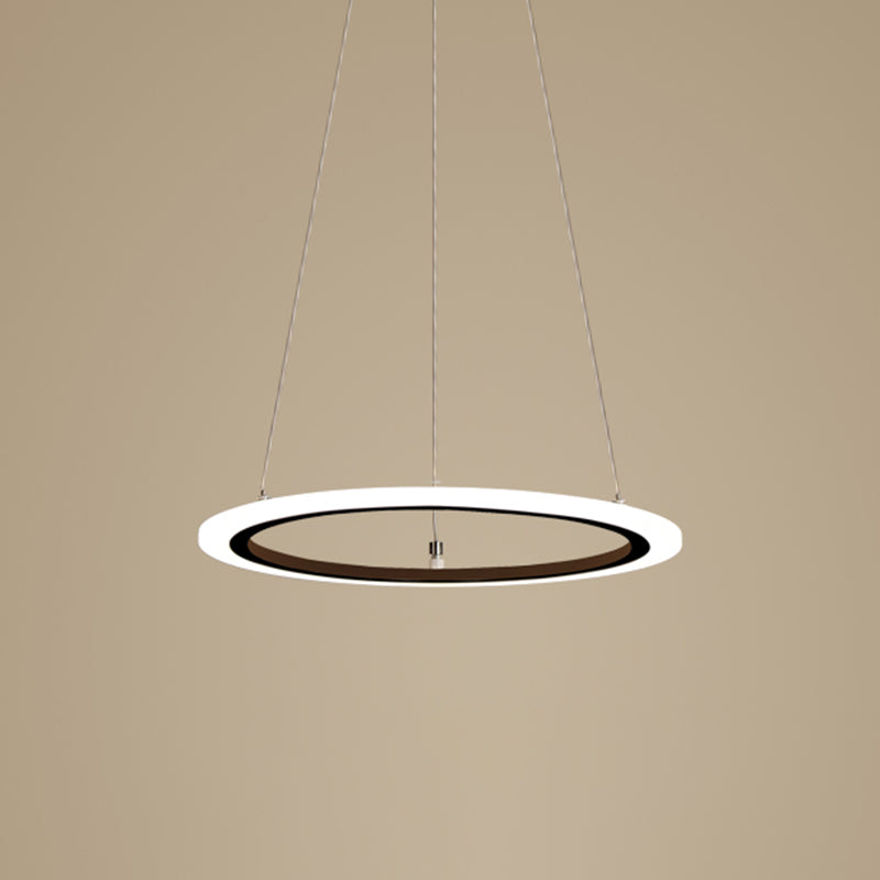Rectangular 4-Tier LED Suspension Chandelier in Nordic Black Acrylic