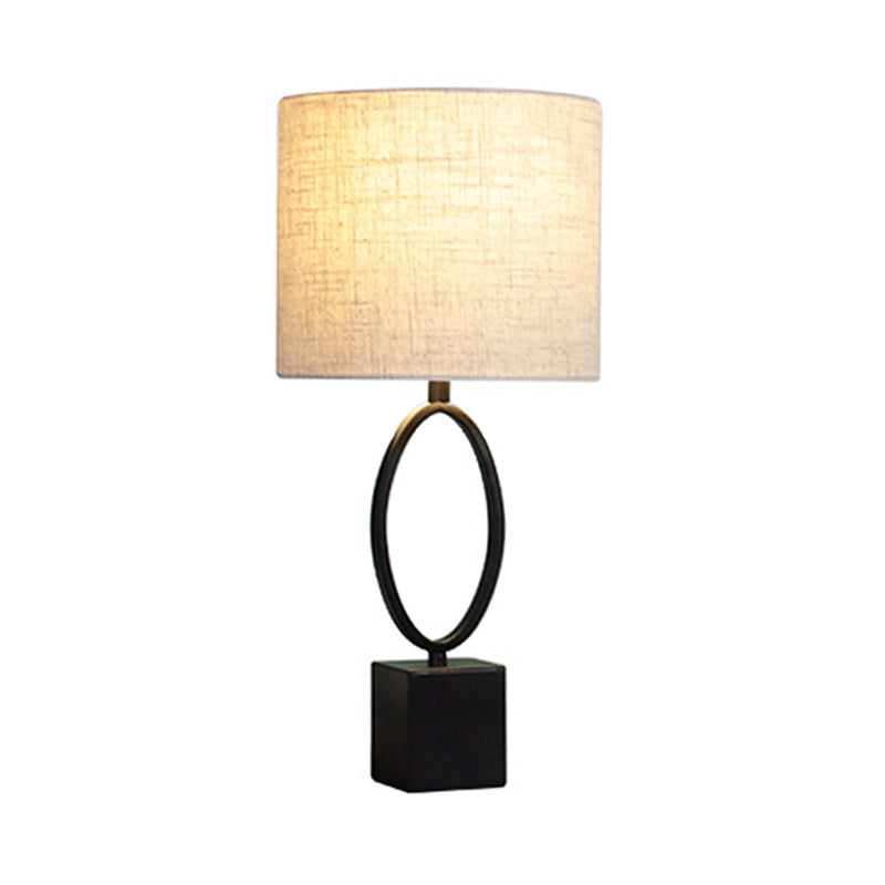 Minimalist Drum Fabric Night Light For Bedside - 1 Black Z/O Base
