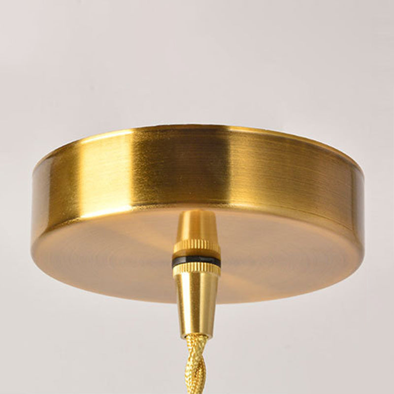 Luminaire suspendu antique en verre transparent pour salle à manger - Modèle suspendu à 1 lampe
