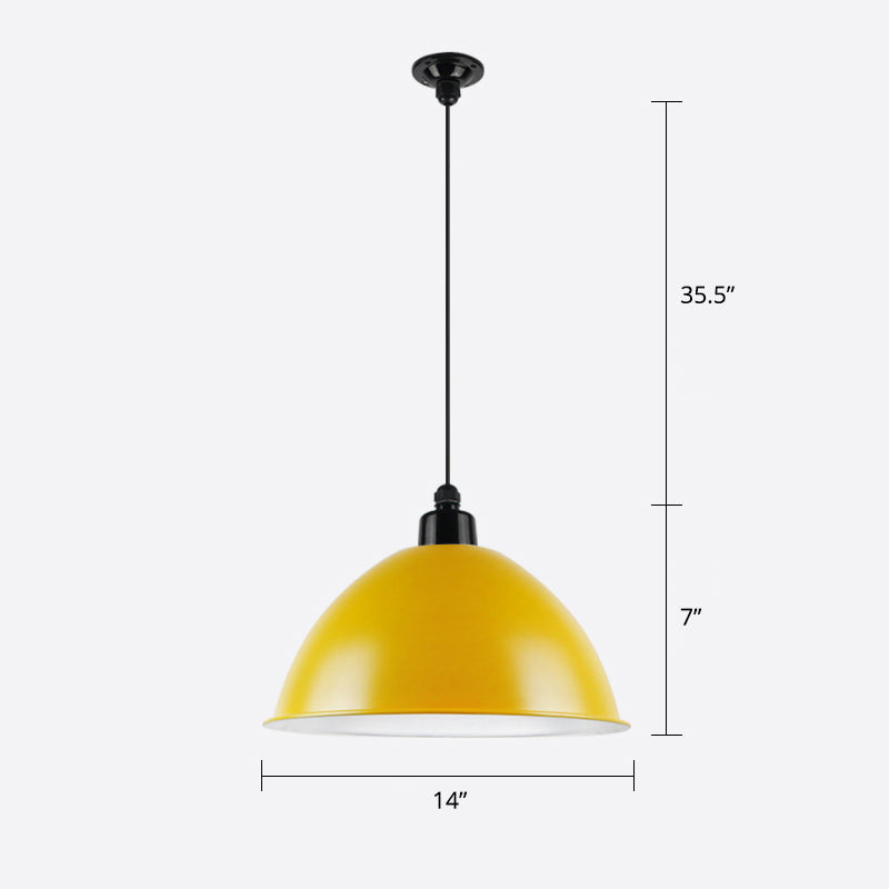 Suspension Macaron Dome - Plafonnier métallique à 1 tête pour salle à manger