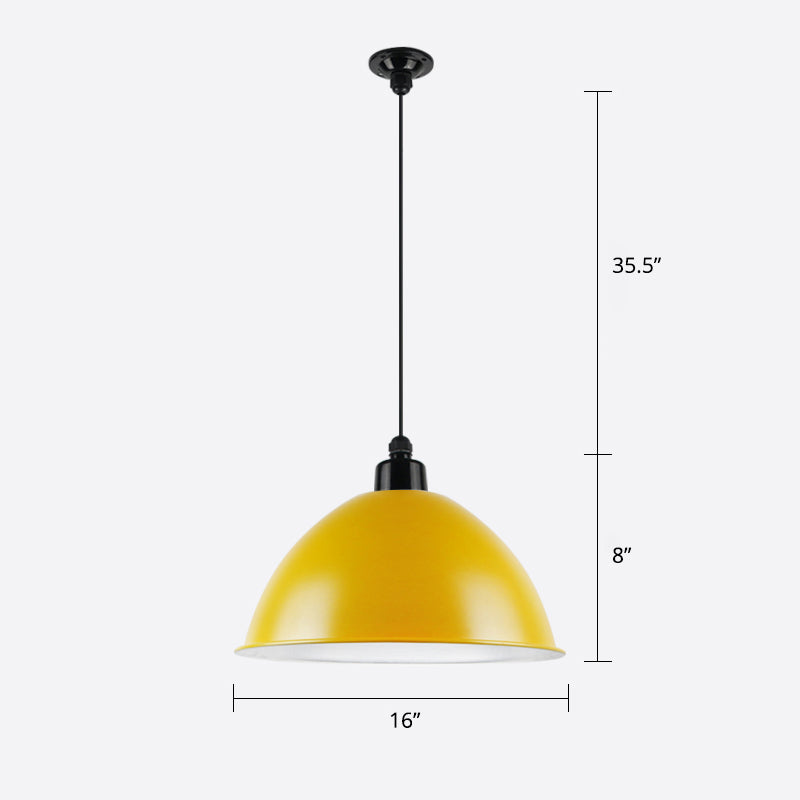 Suspension Macaron Dome - Plafonnier métallique à 1 tête pour salle à manger