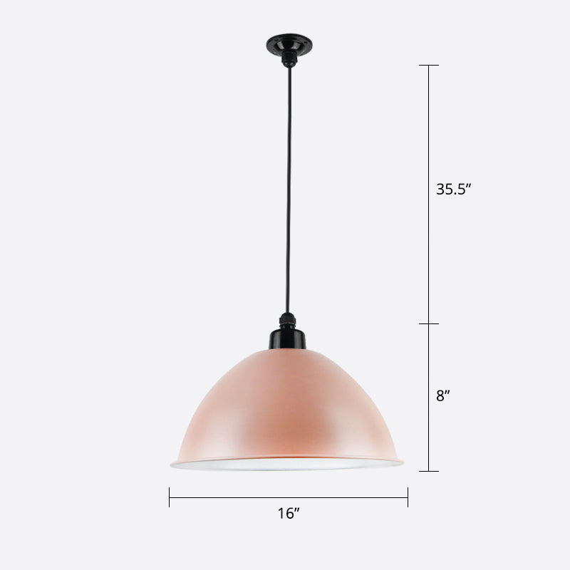Suspension Macaron Dome - Plafonnier métallique à 1 tête pour salle à manger
