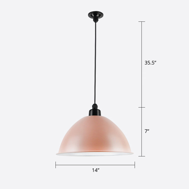 Suspension Macaron Dome - Plafonnier métallique à 1 tête pour salle à manger