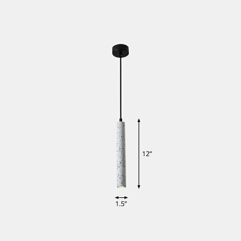 Suspension de salle à manger en terrazzo - Spot LED tubulaire minimaliste pour plafond suspendu