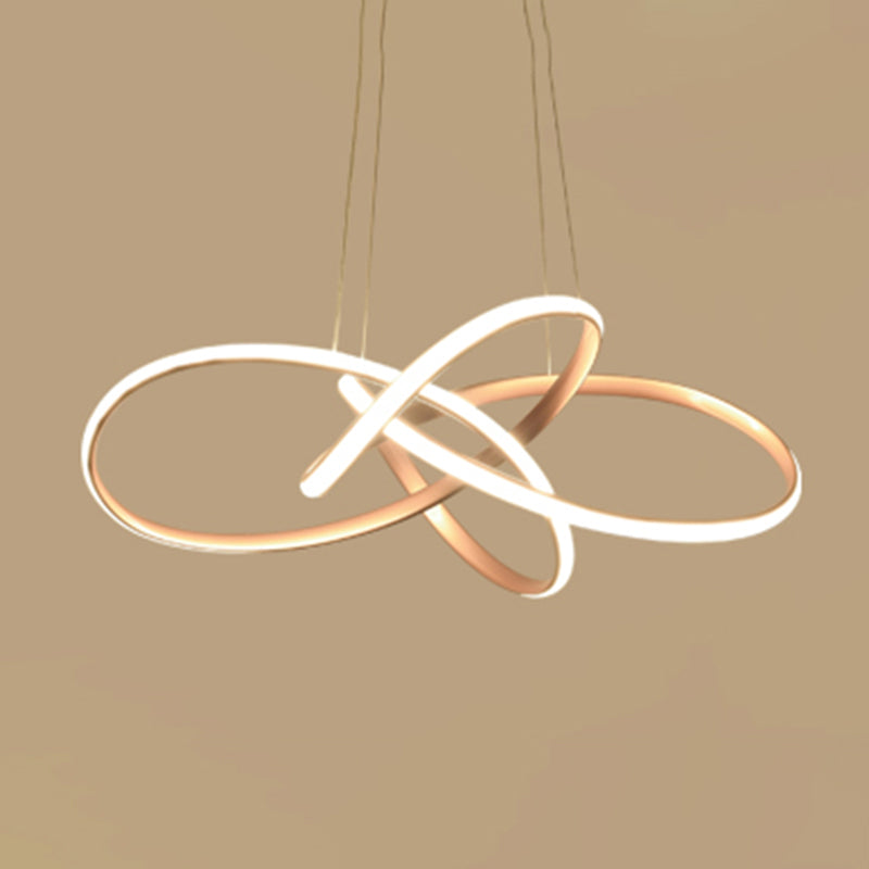 Art Deco Gold Floral LED Chandelier - Elegant Metal Hanging Ceiling Light for Dining Room