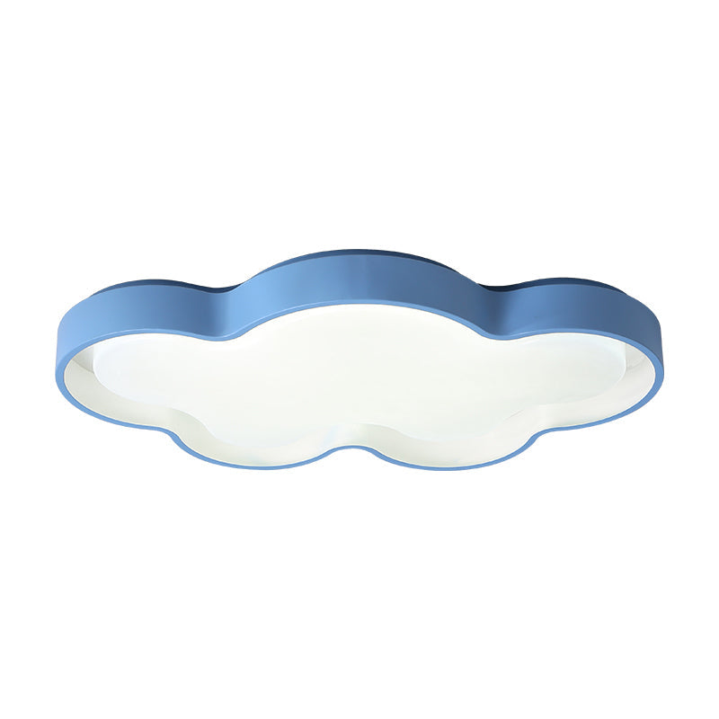 Blue Cartoon LED Acrylic Cloud Ceiling Flush Mount Light - Ideal for Living Room Lighting