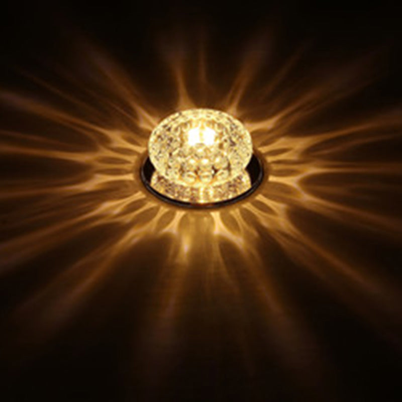 LED Mini Spotlight Ceiling Light with Elegant Crystal Shade - Perfect for Living Room Décor