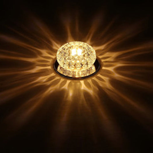 LED Mini Spotlight Ceiling Light with Elegant Crystal Shade - Perfect for Living Room Décor