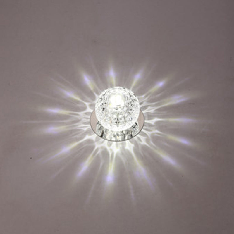LED Mini Spotlight Ceiling Light with Elegant Crystal Shade - Perfect for Living Room Décor