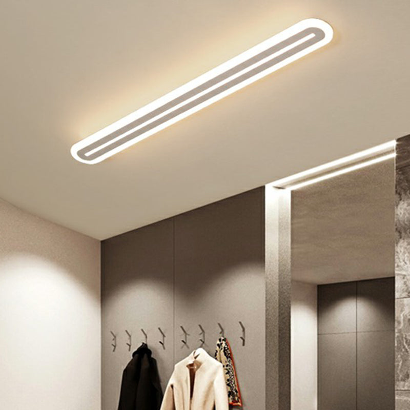 Ultrathin Acrylic Ceiling Light - LED Flush Mount Lighting, Modern White Design for Foyer