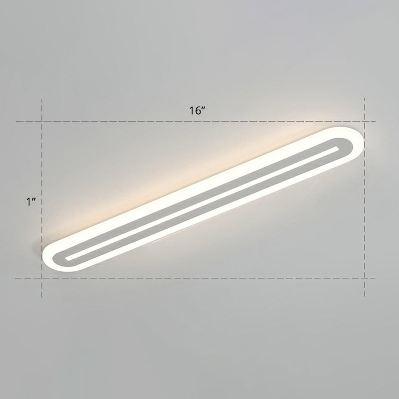 Ultrathin Acrylic Ceiling Light - LED Flush Mount Lighting, Modern White Design for Foyer