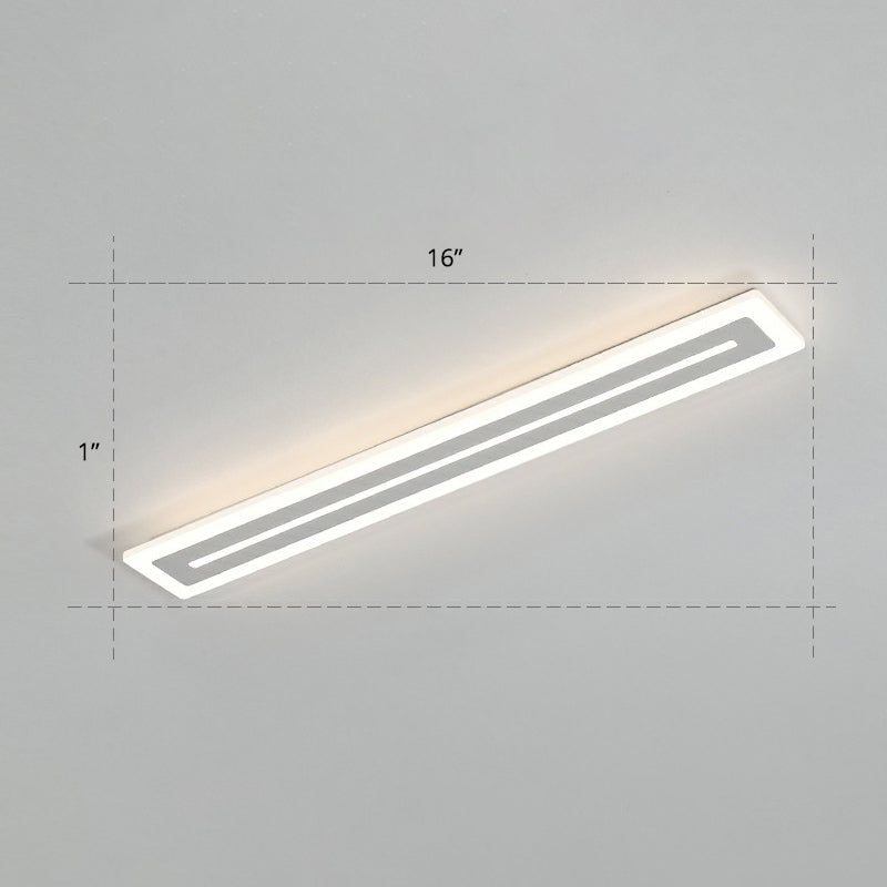 Ultrathin Acrylic Ceiling Light - LED Flush Mount Lighting, Modern White Design for Foyer