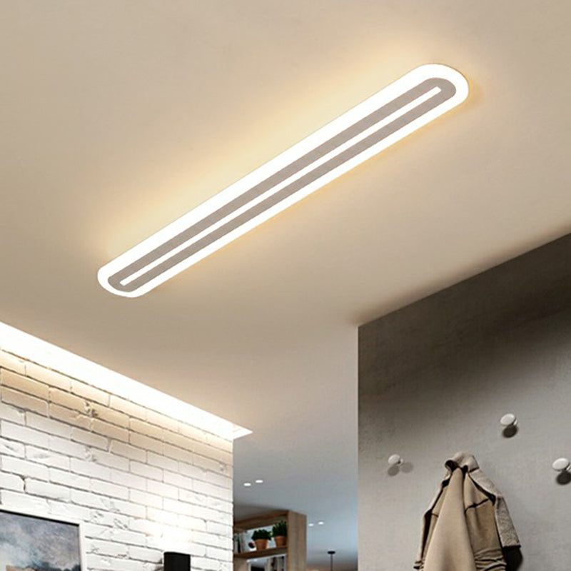 Ultrathin Acrylic Ceiling Light - LED Flush Mount Lighting, Modern White Design for Foyer