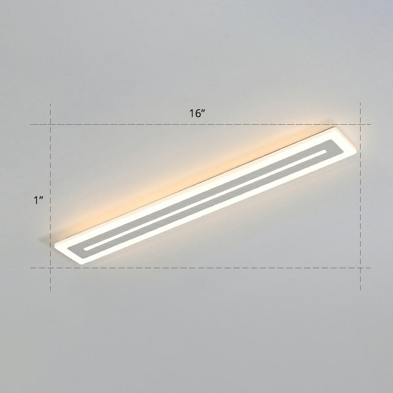 Ultrathin Acrylic Ceiling Light - LED Flush Mount Lighting, Modern White Design for Foyer