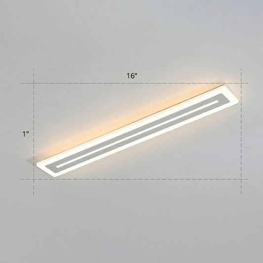 Ultrathin Acrylic Ceiling Light - LED Flush Mount Lighting, Modern White Design for Foyer