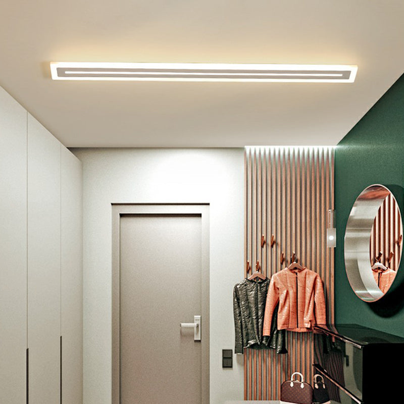 Ultrathin Acrylic Ceiling Light - LED Flush Mount Lighting, Modern White Design for Foyer