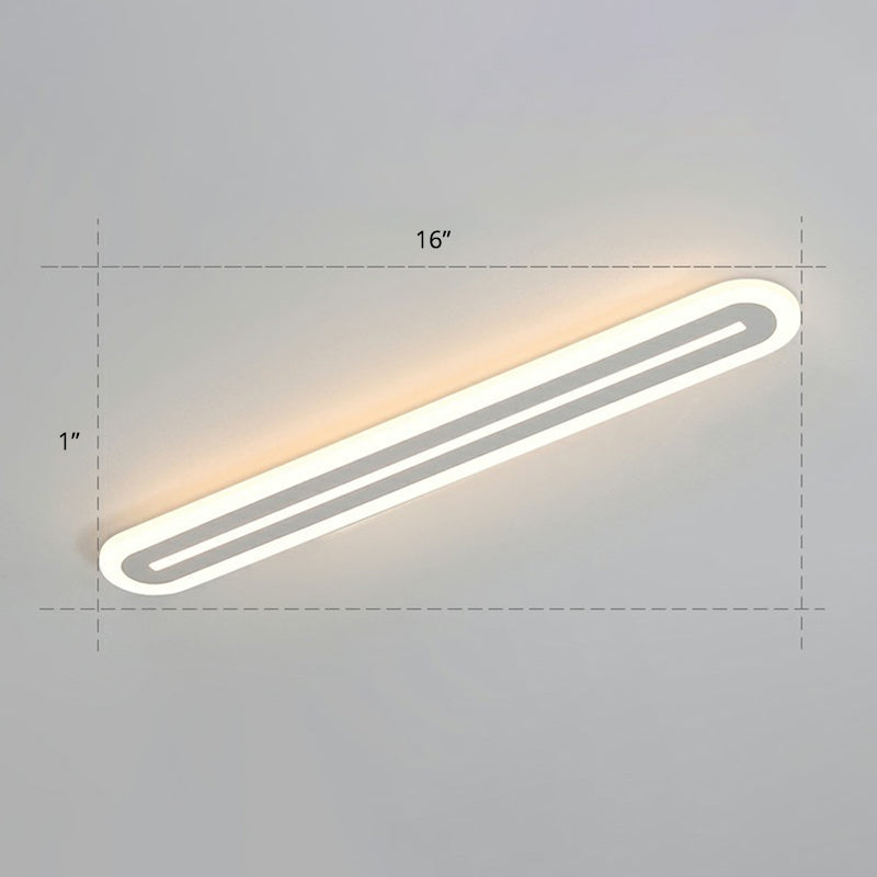 Ultrathin Acrylic Ceiling Light - LED Flush Mount Lighting, Modern White Design for Foyer