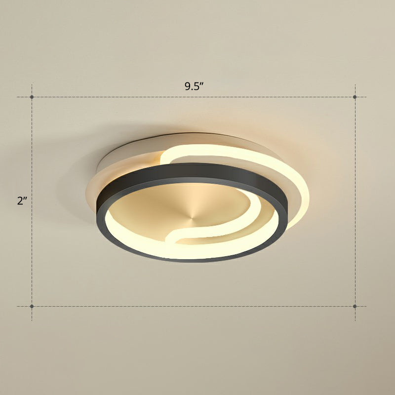 Modern Geometric LED Ceiling Light Fixture for Hallway - Minimalist Acrylic Design