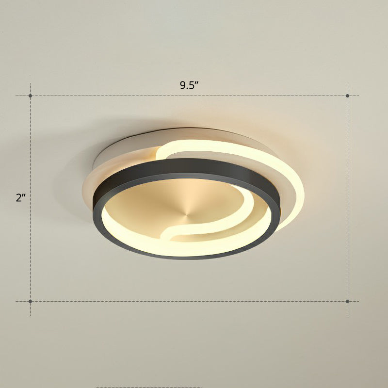 Modern Geometric LED Ceiling Light Fixture for Hallway - Minimalist Acrylic Design