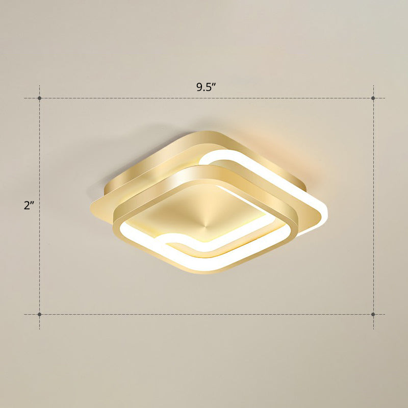 Modern Geometric LED Ceiling Light Fixture for Hallway - Minimalist Acrylic Design
