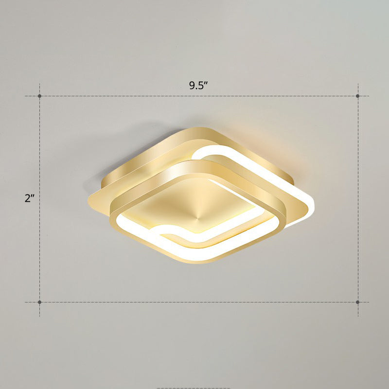 Modern Geometric LED Ceiling Light Fixture for Hallway - Minimalist Acrylic Design