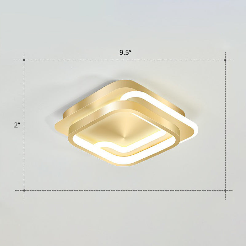 Modern Geometric LED Ceiling Light Fixture for Hallway - Minimalist Acrylic Design