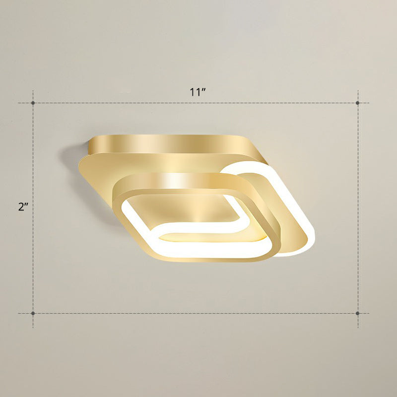 Modern Geometric LED Ceiling Light Fixture for Hallway - Minimalist Acrylic Design