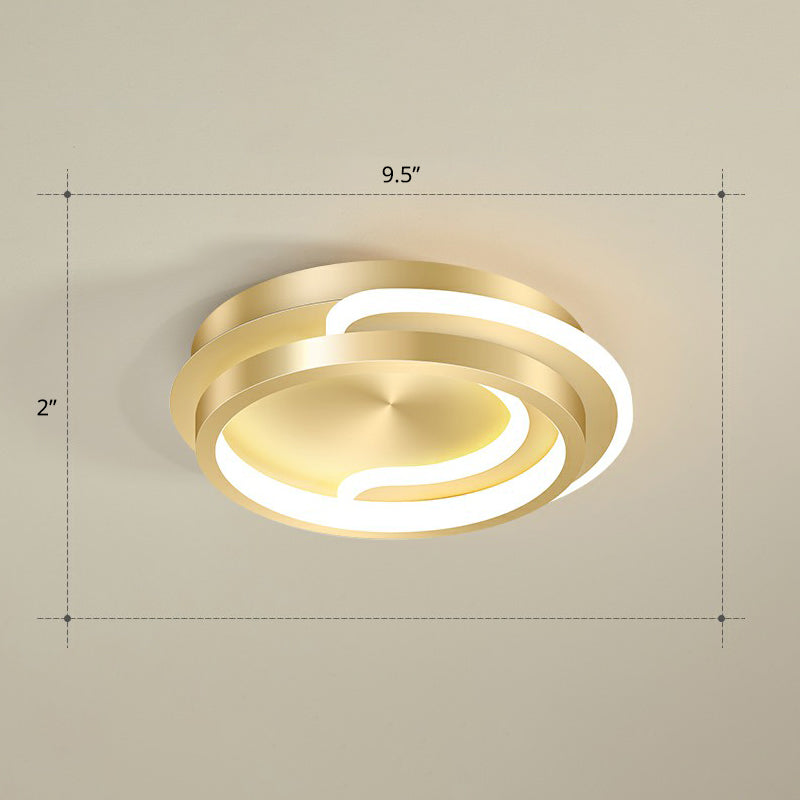 Modern Geometric LED Ceiling Light Fixture for Hallway - Minimalist Acrylic Design