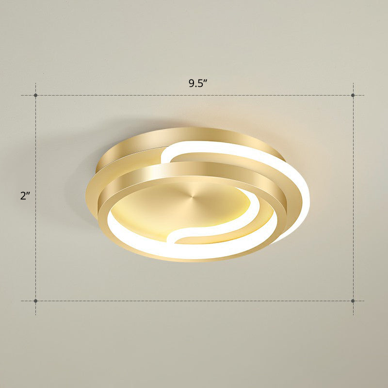 Modern Geometric LED Ceiling Light Fixture for Hallway - Minimalist Acrylic Design