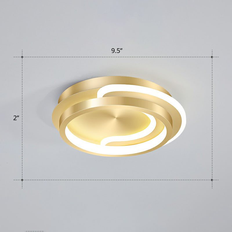 Modern Geometric LED Ceiling Light Fixture for Hallway - Minimalist Acrylic Design