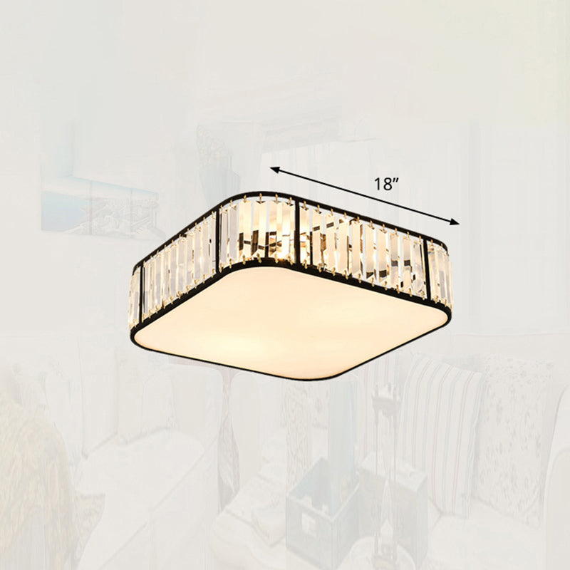 Minimalist Crystal Flush Mount Ceiling Light for Bedroom