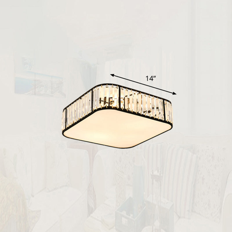 Minimalist Crystal Flush Mount Ceiling Light for Bedroom