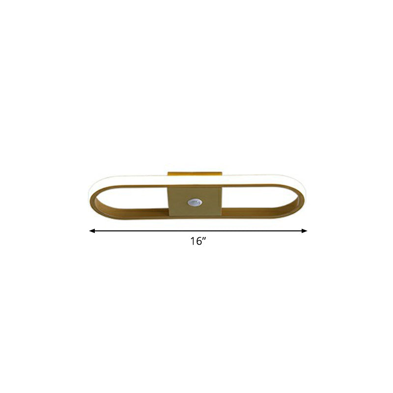 Sleek Geometric LED Ceiling Light - Minimalist Metal Flush Mount Fixture for Corridors