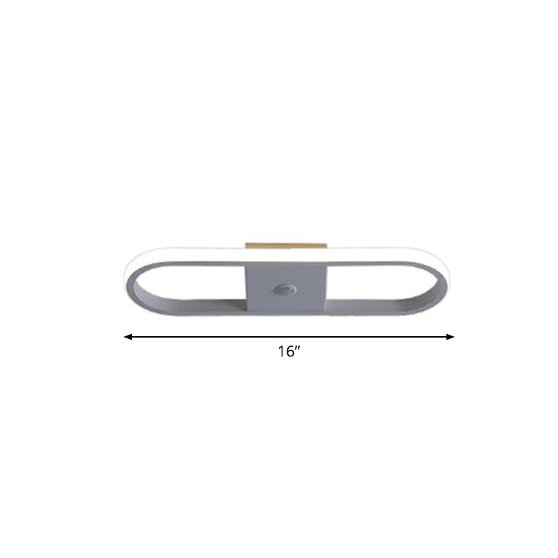 Sleek Geometric LED Ceiling Light - Minimalist Metal Flush Mount Fixture for Corridors