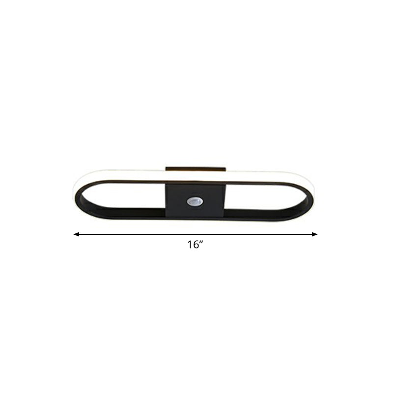 Sleek Geometric LED Ceiling Light - Minimalist Metal Flush Mount Fixture for Corridors