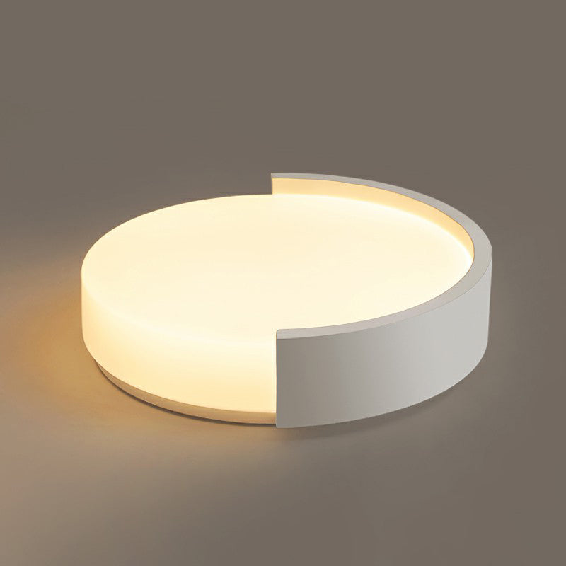 Minimalist LED Ceiling Light for Bedrooms - Round White Flush Mount